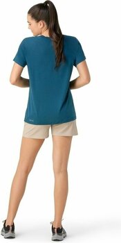 Тениска Smartwool Women's Active Ultralite Go Far Feel Good Graphic Short Sleeve Tee Twilight Blue L Тениска - 3