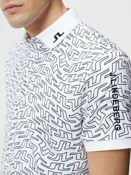 Риза за поло J.Lindeberg Tour Tech Regular Fit Print Polo White Outline Bridge Swirl S - 5