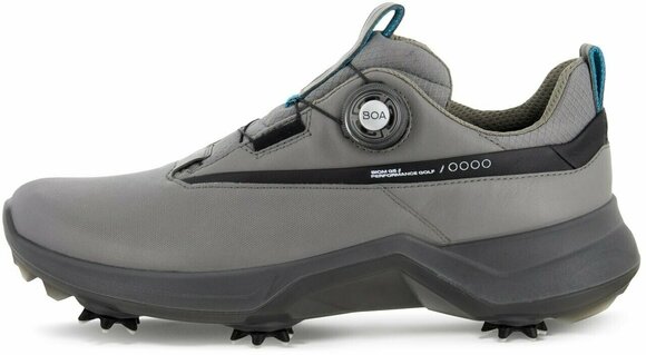 Heren golfschoenen Ecco Biom G5 BOA Mens Golf Shoes Steel/Black 46 - 6