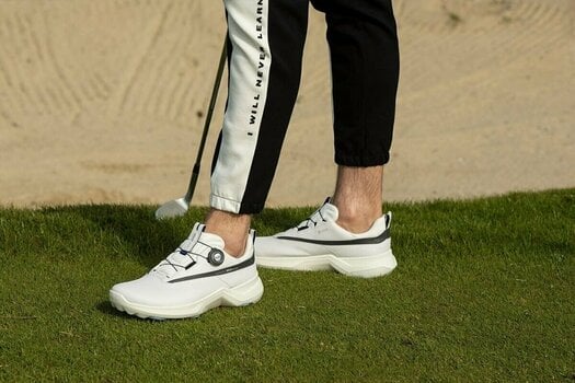 Calçado de golfe para homem Ecco Biom G5 BOA Mens Golf Shoes White/Black 41 - 8