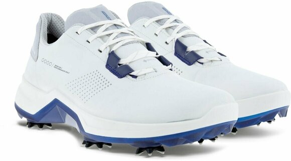 Heren golfschoenen Ecco Biom G5 Mens Golf Shoes White/Blue Dephts 40 - 6
