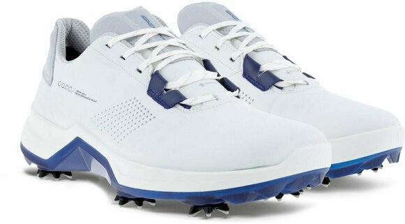 Chaussures de golf pour hommes Ecco Biom G5 Mens Golf Shoes White/Blue Dephts 47 - 6