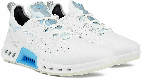 Męskie buty golfowe Ecco Biom C4 Mens Golf Shoes White/Blue 40 - 6