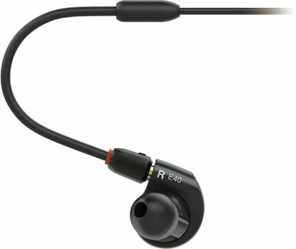 Hörlurar med öronsnäcka Audio-Technica ATH-E40 Svart - 2