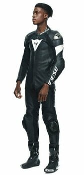 One-piece Motorcycle Suit Dainese Tosa Leather 1Pc Suit Perf. Black/Black/White 44 One-piece Motorcycle Suit - 11