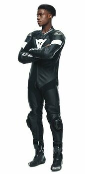 One-piece Motorcycle Suit Dainese Tosa Leather 1Pc Suit Perf. Black/Black/White 44 One-piece Motorcycle Suit - 12