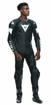 One-piece Motorcycle Suit Dainese Tosa Leather 1Pc Suit Perf. Black/Black/White 44 One-piece Motorcycle Suit - 13