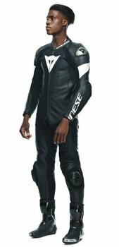 One-piece Motorcycle Suit Dainese Tosa Leather 1Pc Suit Perf. Black/Black/White 50 One-piece Motorcycle Suit - 11