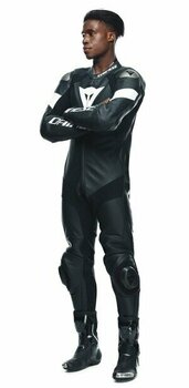 One-piece Motorcycle Suit Dainese Tosa Leather 1Pc Suit Perf. Black/Black/White 50 One-piece Motorcycle Suit - 12