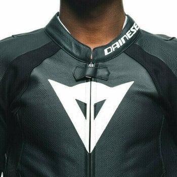 Fato de motociclismo de uma peça Dainese Tosa Leather 1Pc Suit Perf. Black/Black/White 52 Fato de motociclismo de uma peça - 5