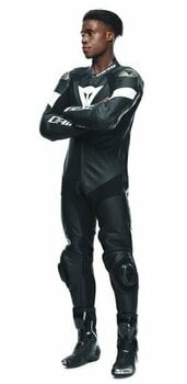 Tuta da moto intera Dainese Tosa Leather 1Pc Suit Perf. Black/Black/White 52 Tuta da moto intera - 12
