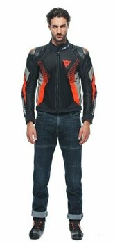 Tekstiljakke Dainese Super Rider 2 Absoluteshell™ Jacket Black/Dark Full Gray/Fluo Red 44 Tekstiljakke - 3
