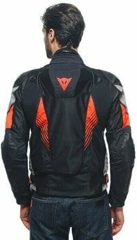Textiljacka Dainese Super Rider 2 Absoluteshell™ Jacket Black/Dark Full Gray/Fluo Red 44 Textiljacka - 7