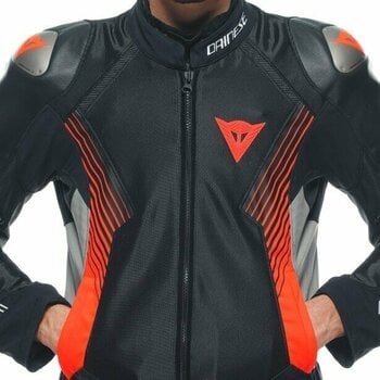 Tekstiljakke Dainese Super Rider 2 Absoluteshell™ Jacket Black/Dark Full Gray/Fluo Red 44 Tekstiljakke - 9