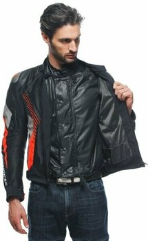 Blouson textile Dainese Super Rider 2 Absoluteshell™ Jacket Black/Dark Full Gray/Fluo Red 44 Blouson textile - 16