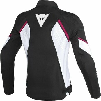 Tekstilna jakna Dainese Avro D2 Tex Lady Jacket Black/White/Fuxia 40 Tekstilna jakna - 2