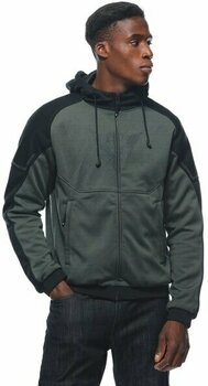Sweatshirt Dainese Daemon-X Safety Hoodie Full Zip Green/Black 44 Sweatshirt - 7