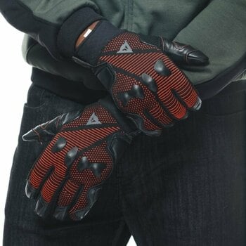 Motorcykelhandskar Dainese Unruly Ergo-Tek Gloves Black/Fluo Red XL Motorcykelhandskar - 12