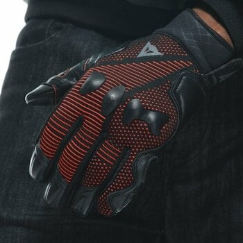 Motorcycle Gloves Dainese Unruly Ergo-Tek Gloves Black/Fluo Red XL Motorcycle Gloves - 13