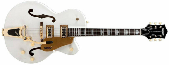 Halvakustisk guitar Gretsch G5420T Electromatic Hollow Body with Bigsby White/Gold - 2