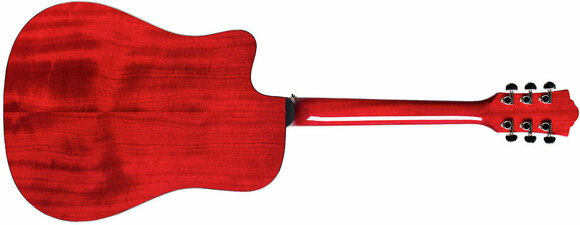 Guitare Dreadnought acoustique-électrique Guild D-120CE Cherry Red - 2