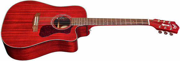 elektroakustisk gitarr Guild D-120CE Cherry Red - 3