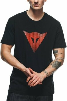 Horgászpóló Dainese T-Shirt Logo Black/Fluo Red S Horgászpóló - 4