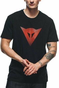 T-Shirt Dainese T-Shirt Logo Black/Fluo Red S T-Shirt - 4