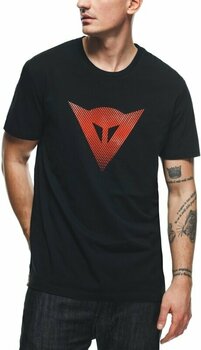 T-shirt Dainese T-Shirt Logo Black/Fluo Red 3XL T-shirt - 3