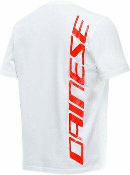 Tee Shirt Dainese T-Shirt Big Logo White/Fluo Red M Tee Shirt (Endommagé) - 5