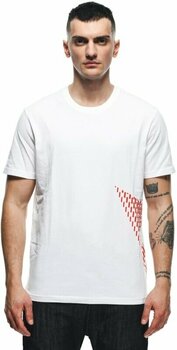T-shirt Dainese T-Shirt Big Logo White/Fluo Red M T-shirt (Skadad) - 6