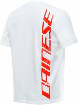 Μπλούζες Μηχανής Leisure Dainese T-Shirt Big Logo White/Fluo Red L Μπλούζες Μηχανής Leisure - 2