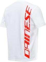 T-Shirt Dainese T-Shirt Big Logo White/Fluo Red 3XL T-Shirt - 1