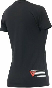T-paita Dainese T-Shirt Logo Lady Black/Fluo Red XS T-paita - 2
