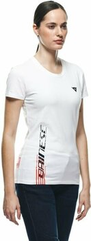 Tee Shirt Dainese T-Shirt Logo Lady White/Black M Tee Shirt - 5