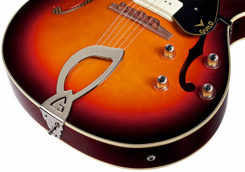 Semi-Acoustic Guitar Guild X-175-MANHATTAN-ATB Antique Burst - 5