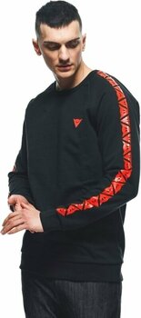 Hoody Dainese Sweater Stripes Black/Fluo Red XS Hoody - 6