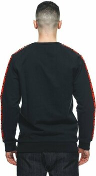 Felpa Dainese Sweater Stripes Black/Fluo Red S Felpa - 4