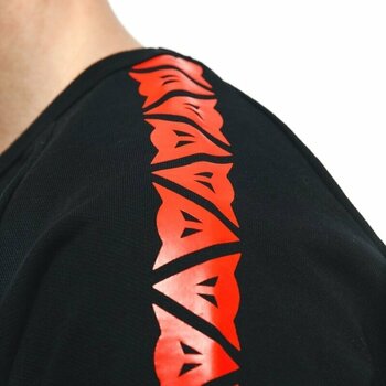 Felpa Dainese Sweater Stripes Black/Fluo Red S Felpa - 8