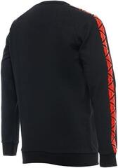 Sweatshirt Dainese Sweater Stripes Black/Fluo Red - 1