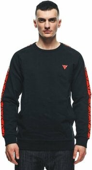 Sweatshirt Dainese Sweater Stripes Black/Fluo Red 2XL Sweatshirt - 3