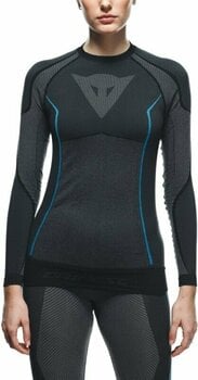 Motorcycle Functional Shirt Dainese Dry LS Lady Black/Blue L/XL - 6