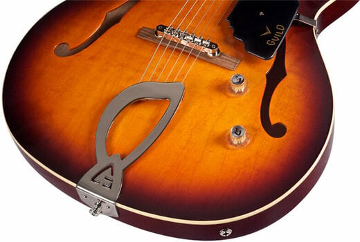 Guitare semi-acoustique Guild T-50-SLIM-ATB Antique Burst - 5