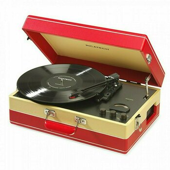 Przenośny gramofon Ricatech RTT95 Suitcase Turntable Red - 2
