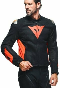 Tekstilna jakna Dainese Energyca Air Tex Jacket Black/Fluo Red 44 Tekstilna jakna - 3