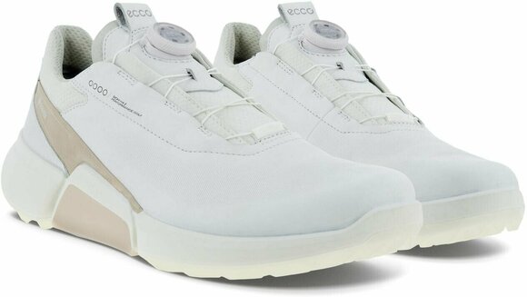 Chaussures de golf pour hommes Ecco Biom H4 BOA Mens Golf Shoes White/Gravel 40 - 6