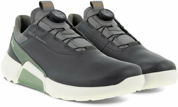 Chaussures de golf pour hommes Ecco Biom H4 BOA Mens Golf Shoes Magnet/Frosty Green 40 - 6