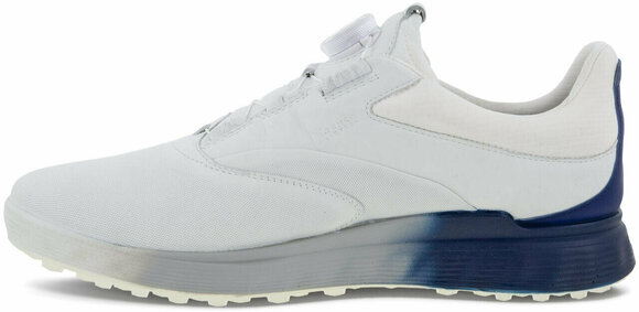Chaussures de golf pour hommes Ecco S-Three BOA Mens Golf Shoes White/Blue Dephts/White 39 - 5