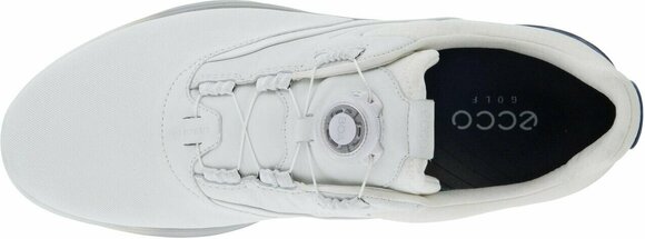 Chaussures de golf pour hommes Ecco S-Three BOA Mens Golf Shoes White/Blue Dephts/White 39 - 7