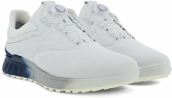 Férfi golfcipők Ecco S-Three BOA Mens Golf Shoes White/Blue Dephts/White 42 - 6